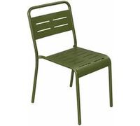 CONCEPT USINE | Lot de 6 Chaises de Jardin Empilables BERGAME Vert | Acier + Époxy | Résistance Soleil & Intempéries | Siège Extérieur Design & Confort | Mobilier Jardin Premium Durable