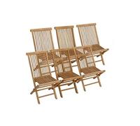 Happy Garden Chaises de jardin LOMBOK en teck Lot de 6