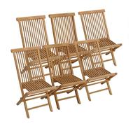 Lot de 6 chaises de jardin en teck LOMBOK