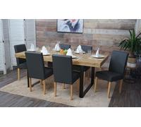 Lot De 6 Chaises De Salle À Manger Chaise De Cuisine Littau Similicuir, Gris Mat, Pieds Clairs Multicolore