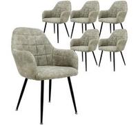 Lot de 6 chaises de salle à manger Chaise de salon Design Chaise de salle à mang