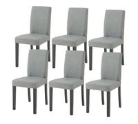 Lot de 6 chaises de salle à manger Hamburg gris clair