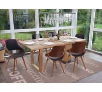 Lot de 6 chaises de salle à manger MENDLER HWC-D23 similicuir noir Noir