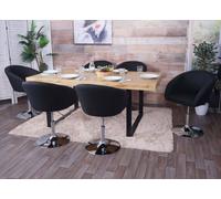 Lot de 6 chaises de salle à manger MENDLER HWC-F19 tissu/textile anthracite Gris
