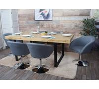 Lot De 6 Chaises De Salle À Manger Hwc-F19, Chaise De Cuisine Pivotante Loungesessel, Pivotante Réglable En Hauteur Tissu/Textile Gris Foncé Gris