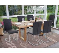 Lot De 6 Chaises De Salle À Manger Hwc-F36, Chaise De Cuisine À Piétement Luge, Chaise De Conférence Similicuir, Noir Multicolore