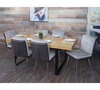 Lot De 6 Chaises De Salle À Manger Hwc-G48, Chaise De Cuisine Rembourrée, Similicuir Velours Gris Multicolore