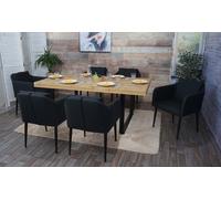 Lot De 6 Chaises De Salle À Manger Hwc-H93, Chaise De Cuisine Fauteuil Similicuir Noir Multicolore