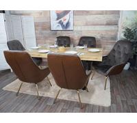 Lot De 6 Chaises De Salle À Manger Hwc-K26, Chaise Rembourrée Chaise De Salon Chaise De Cuisine Avec Accoudoirs, Métal Velours Multicolore