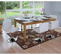 Lot de 6 chaise mendler H. 80 cm non pliable en metal interieur blanc Blanc G