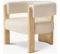 Lot de 6 chaises de salle à manger modernes avec accoudoirs rembourrés et pieds en bois noir