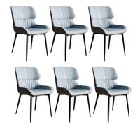Lot de 6 chaises de salle à manger modernes du milieu du siècle, élégantes et confortables, dossier haut, pieds épais, rembourrage doux, parfait pour la décoration de la salle à manger