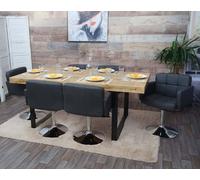 Lot De 6 Chaises De Salle À Manger Orlando, Chaise De Cuisine Pivotante Chaise, Similicuir Chrome Gris Multicolore
