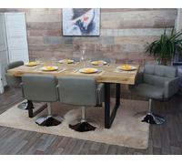 Lot De 6 Chaises De Salle À Manger Orlando, Chaise De Cuisine Pivotante Chaise, Similicuir Chrome Taupe-Gris Multicolore