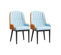 Lot de 6 chaises de salle à manger rembourrées avec dossier haut, design élégant en polyuréthane pour salle à manger, meubles confortables et durables