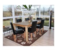 Lot de 6 chaise mendler en bois non pliable H. 90 cm interieur noir Noir G