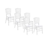 Lot de 6 chaises en polycarbonate - Cristal - AMBELON