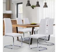 IDMarket Chaises Mia Lot de 6 Blanches pour salle à manger