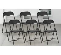 Lot de 6 chaises pliables : Blanc