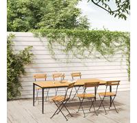 Vidaxl Chaises Pliables De Jardin 2 Pcs Acier Et Bois D'acacia Solide