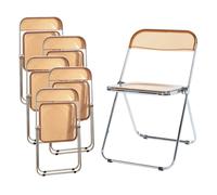 Lot de 6 chaises pliantes Pornainen orange transparent