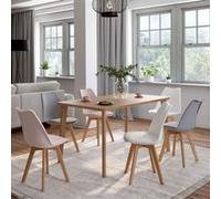 Lot de 6 chaises scandinaves SARA mix color pastel rose x2, gris clair x2 et blanc x2 Multicolore G