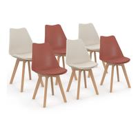 IDMarket - Lot de 6 chaises scandinaves SARA Mix Color
