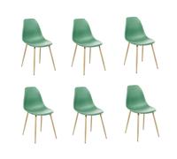 Lot de 6 Chaises "Taho" 86cm Vert
