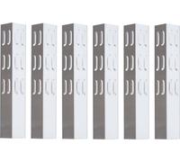lot de 6 chapeaux de brûleurs PRO/RED en acier inoxydable