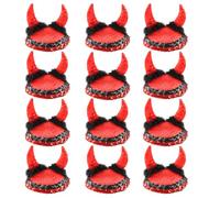 Lot de 6 chapeaux démoniaques Dita de Vil pour adultes - Accessoire de costume pour diable effrayant, démon, gothique, horreur, déguisement, cosplay et fête