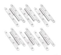 Lot de 6 charnières de porte amovibles en acier inoxydable pour portes affleurantes, 140 mm x 60 mm, rotation à 345°, capacité de charge de 50 kg
