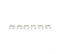 Lot de 6 charnières pliables invisibles pour charnière en croix, charnière de porte dissimulée en fer plastique de 0 à 180 degrés, quincaillerie de meubles qui ne se décolore pas, marron (blanc)