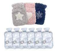 Lot de 6 Chaufferette Main Reutilisable, Chauffe Main de Poche Portable avec 3 Sacs Chauffe-Mains en Peluche, Chaufferettes Noël de l'Avent d'hiver pour Cadeaux pour Enfants et Adultes, 13 x 8cm