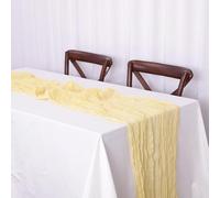 Lot de 6 chemins de table en tulle semi-transparent pour décoration de table de mariage, fête prénuptiale, décoration d'événement, accessoires de table de fête de mariage rustique