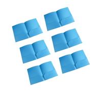 Lot de 6 chemises à 2 poches avec double poche, format lettre, double poche, 11,4 x 9,25 pouces, pour documents de présentation, documents organisés des deux côtés