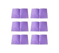 Lot de 6 chemises à 2 poches avec double poche, format lettre, double poche, 11,4 x 9,25 pouces, pour documents de présentation, documents organisés des deux côtés