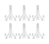 Lot de 6 chevalets en plastique pour exposer assiettes, bols, impressions, photos, recettes, livres, cartes et accessoires de cuisine décoratifs (15,2 cm)