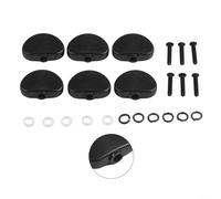Lot de 6 chevilles d'accordage de rechange avec vis pour guitares électriques folkloriques avec joints pour plus de stabilité (B)
