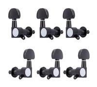 Lot de 6 chevilles d'accordage scellées pour guitare électrique, Fender Stratocaster Telecaster (noir/alliage)