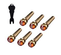 Lot de 6 chevilles de chevalet de guitare en métal pour une clarté sonore optimale - Convient pour divers réglages musicaux