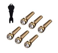 Lot de 6 chevilles de chevalet de guitare en métal pour une clarté sonore optimale - Convient pour divers réglages musicaux