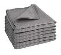 Lot de 6 Chiffon Microfibre Waffle, 30 x 30 cm Réutilisable Lavette Cuisine