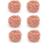 Lot De 6 Chiffons De Nettoyage en Cuivre, Eponge Cuivre, Gratounette Cuivres, Outils De Nettoyage Respectueux De l'environnement, Eponge en Cuivres pour Cuisine, Outils De Nettoyage en Fil De