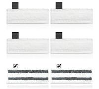 Lot de 6 chiffons de rechange pour nettoyeur vapeur Kärcher SC 1 SC 2 SC 3 SC 4 SC 5 SI 4 EasyFix - Housse lavable en microfibre pour tous les sols (4 chiffons de sol + 2 chiffons de ponçage)