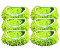 Lot de 6 Chiffons Microfibres pour Balai Swiffer 25.4 x 11.5 cm Réutilisables pour Balai Swiffer Sweeper pour Nettoyage à Sec ou Humide des Sols Durs et Parquets
