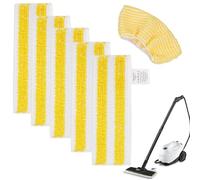 Lot de 6 chiffons universels absorbants pour nettoyeur vapeur Kärcher easyfix SC 2, SC 3, SC 4, SC 5, 5 buses de sol et 1 buse manuelle, chiffon en microfibre pour tous les types de sols