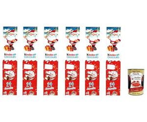 Lot de 6 chocolats pour enfants - Demi mètre - 24 barres + 5 cartons de table pour votre table de Noël + polpa italien gourmet 400 g