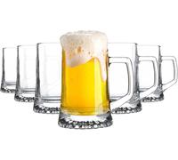 Lot de 6 Chopes à bière en verre, STERN, 51 cl Bormioli Rocco