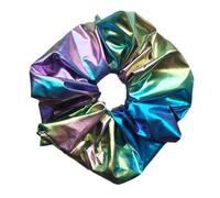 Lot de 6 chouchous à cheveux en tissu laser dégradé de couleur pour le gros intestin - Élastiques pour cheveux - Pour femme - Pour queue de cheval - Multicolore