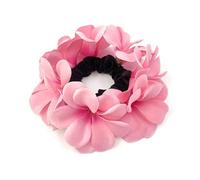 Lot de 6 chouchous artificiels Plumeria pour femme - Motif fleurs - Anneau de cheveux pour le côlon - Élastiques - Pour cheveux - Pour un port quotidien - Rose